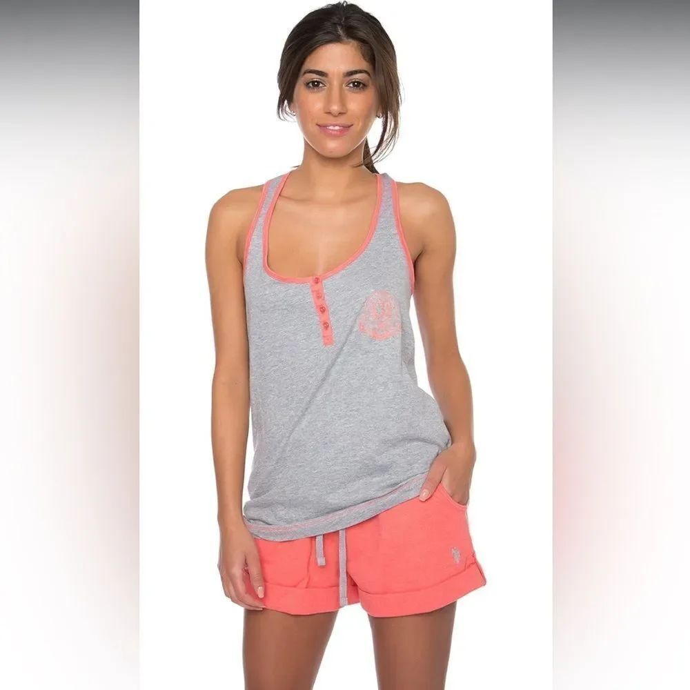 U.S. Polo Assn. Gray and Coral Athletic Shorts and Top. Or pj’s